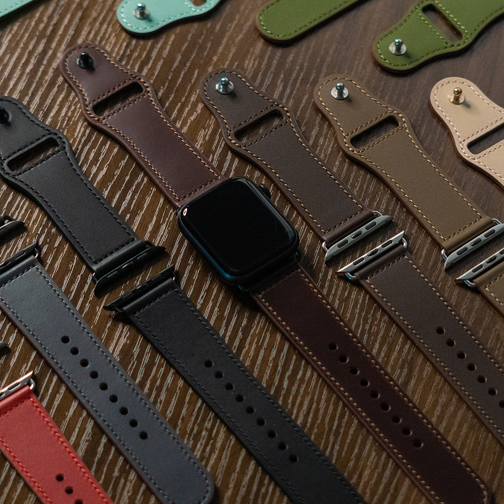 애플워치 천연 가죽 밴드 레더 루프 스트랩 시계 줄 10 울트라 호환 - 상세 이미지 4
