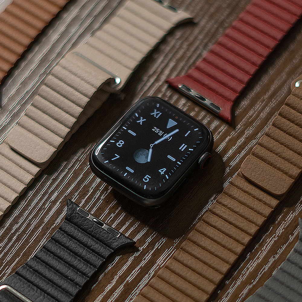 애플워치 천연 가죽 밴드 레더 루프 스트랩 시계 줄 10 울트라 호환 - 상세 이미지 2