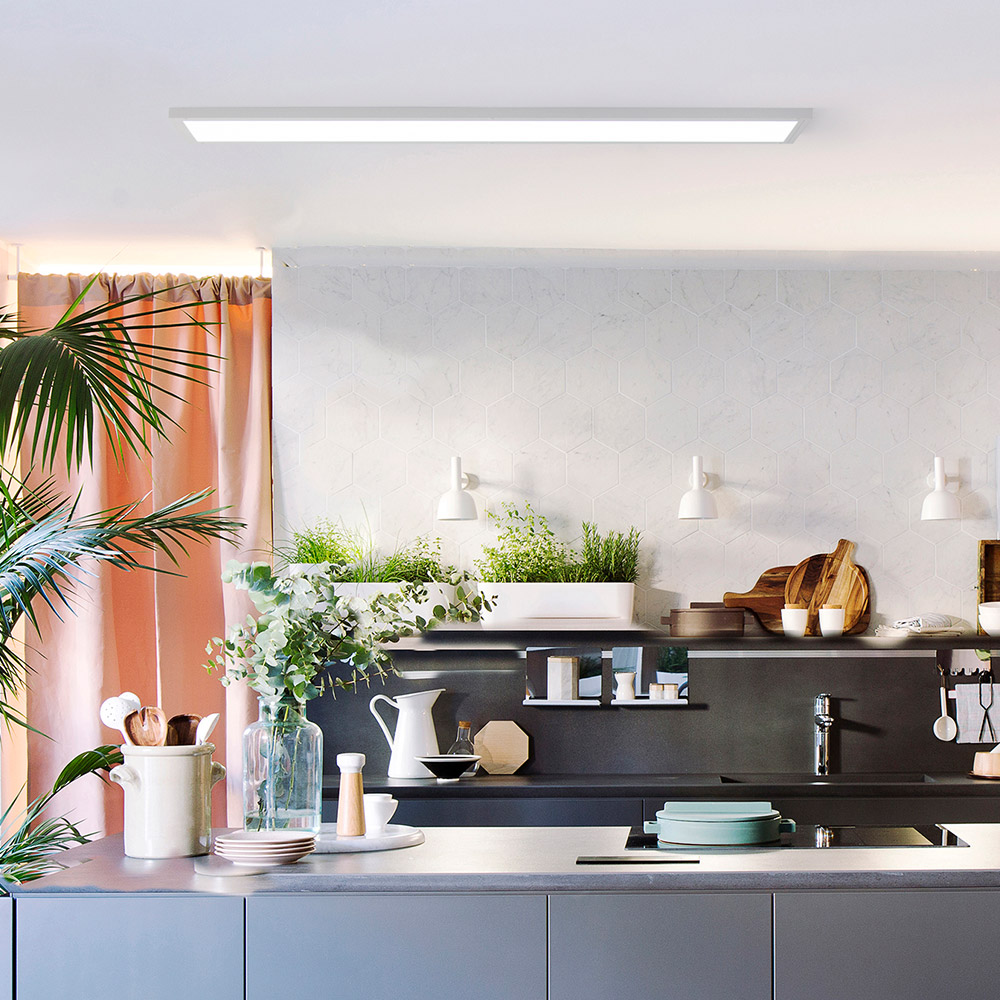 LED 데이온 슬림 직하 엣지 평판조명 1290x230 50W 주방인테리어