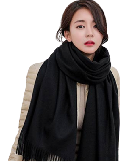 모던 심플 버진울 코스르 예쁜 캐시미어 머플러 커플 목도리 1+1 세트 여성 - 상세 이미지 3