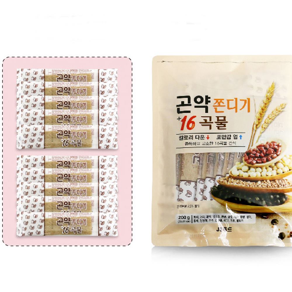 곤약쫀드기 다이어트야식 16곡물 곤약 쫀득이 5봉 곤쫀 저칼로리 음식 살안찌는 - 상세 이미지 2