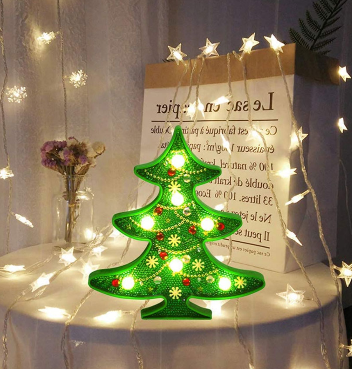 집에서할수있는취미 LED 크리스마스 트리 눈사람 어린이 보석십자수 제작 집콕취미