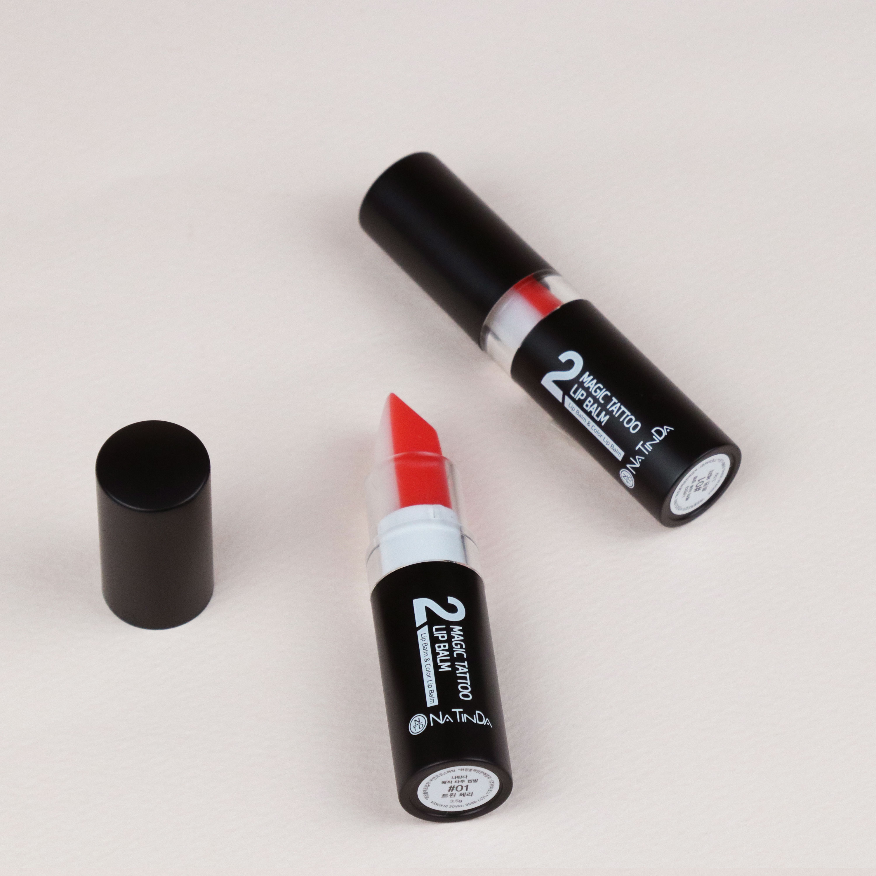 나틴다 반전 타투 틴트 립밤 3.5g 1+1 듀얼립스틱 촉촉한 보습립밤 체리향 멘톨향 - 상세 이미지 4