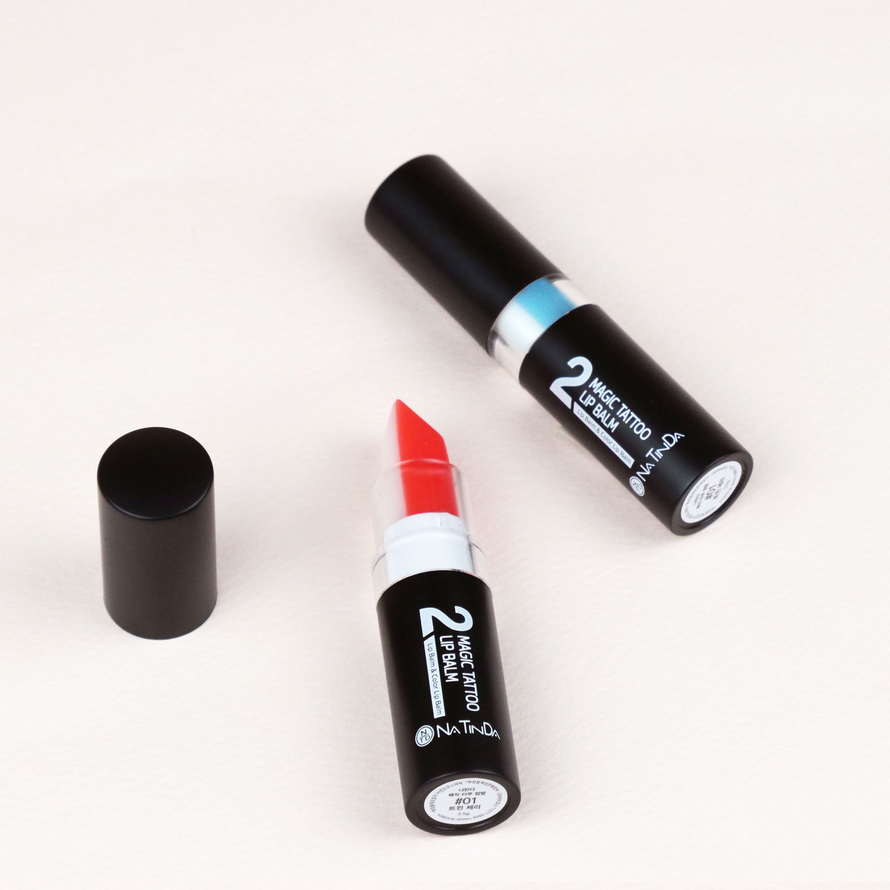 나틴다 반전 타투 틴트 립밤 3.5g 1+1 듀얼립스틱 촉촉한 보습립밤 체리향 멘톨향 - 상세 이미지 3