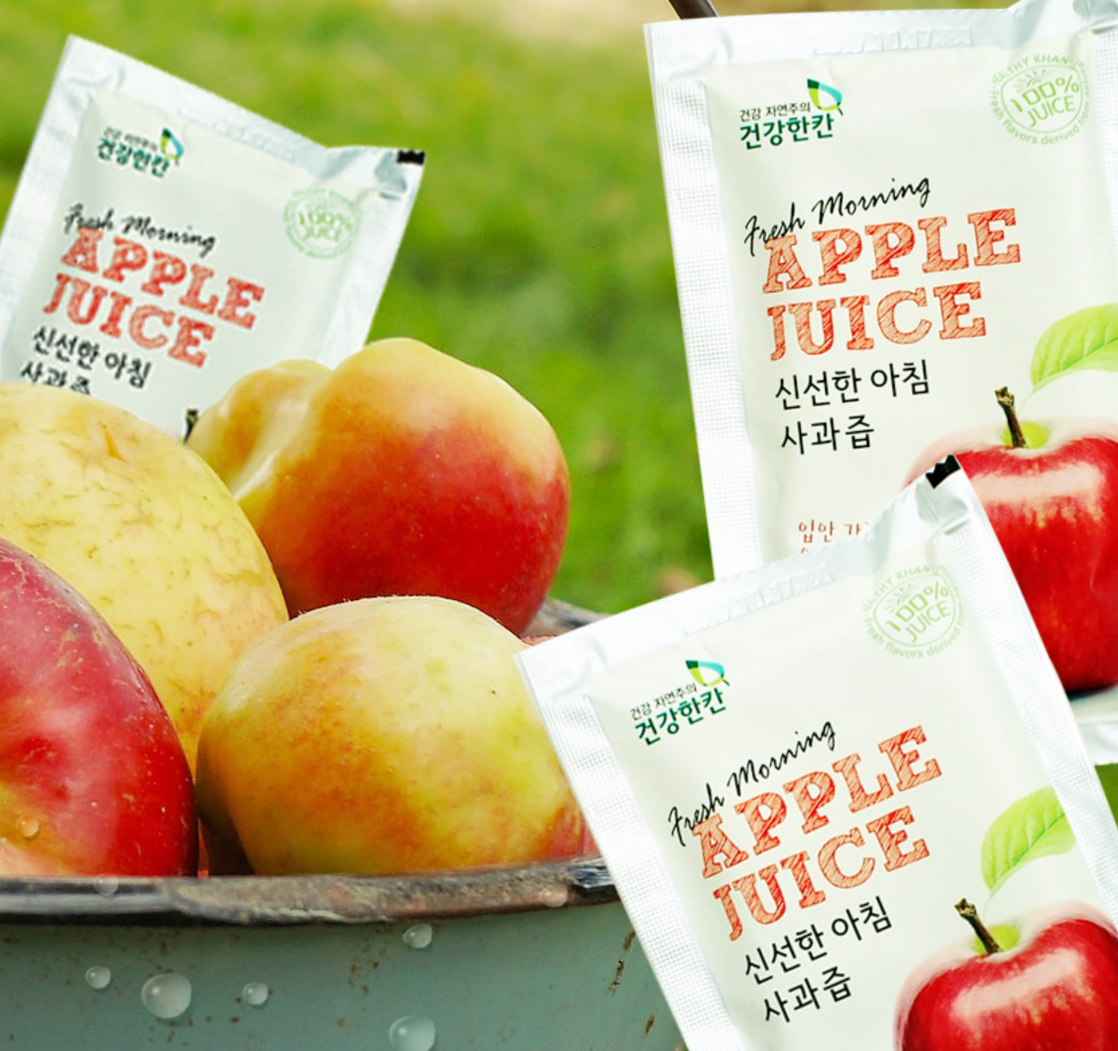 충북 고랭지 사과 사과즙 100ml 50포 임산부 아기 사과생즙