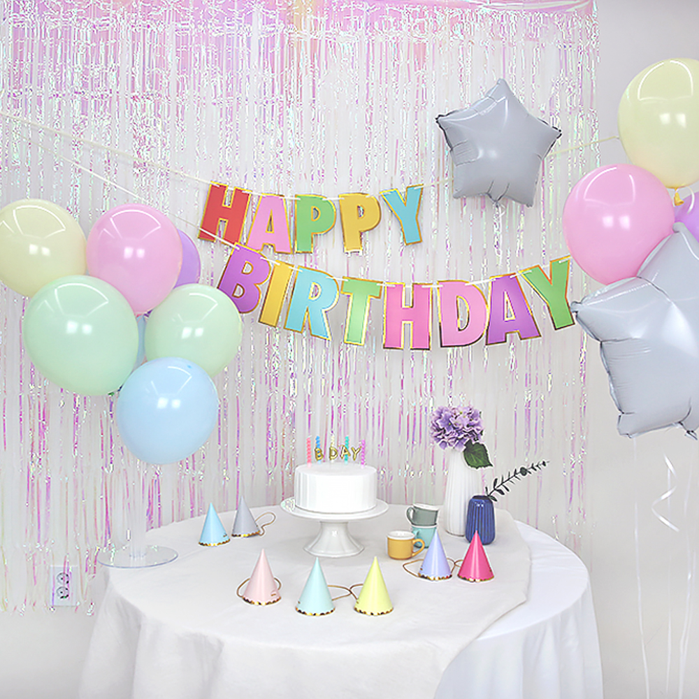 생일 파티 가랜드 생일 축하 이벤트 마카롱