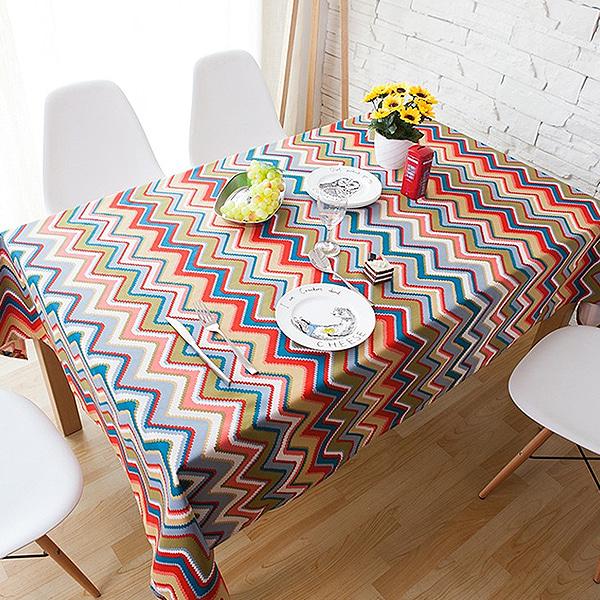 예쁜 북유럽 식탁보 거실 야외 테이블보 감성 캠핑 사각테이블보