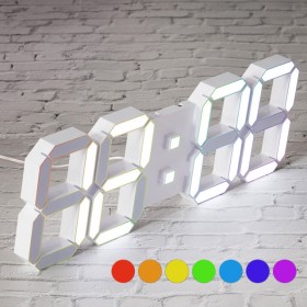 플라이토 컬러 전자 디지털 벽시계 무소음 인테리어 벽걸이 LED 시계 거실 집들이 개업 선물 - 상세 이미지 2