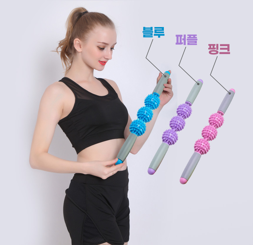 조그만 롤러 마사지 스틱 마사지롤러 필라테스 요가 종아리 알 근육 제거 - 상세 이미지 4