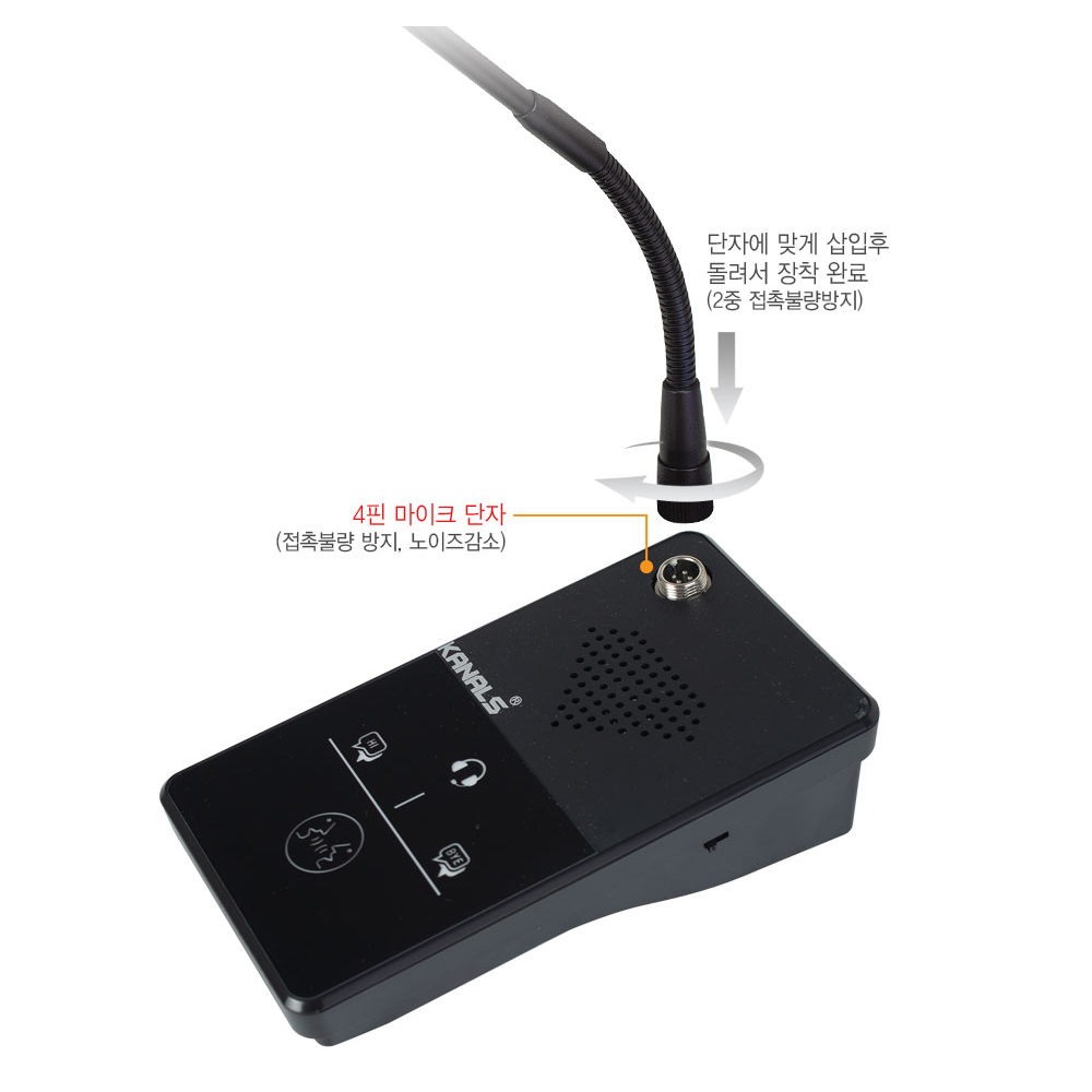 카날스 BMC-750 비대면마이크 양방향마이크 매표소 민원실 병원 창구 마이크 스피커 이미지 4