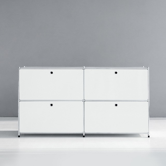 심플리 2x2 수납장 4문 BC018 1520x400x820mm, 2단, 화이트 5930.0421 - 상세 이미지 3
