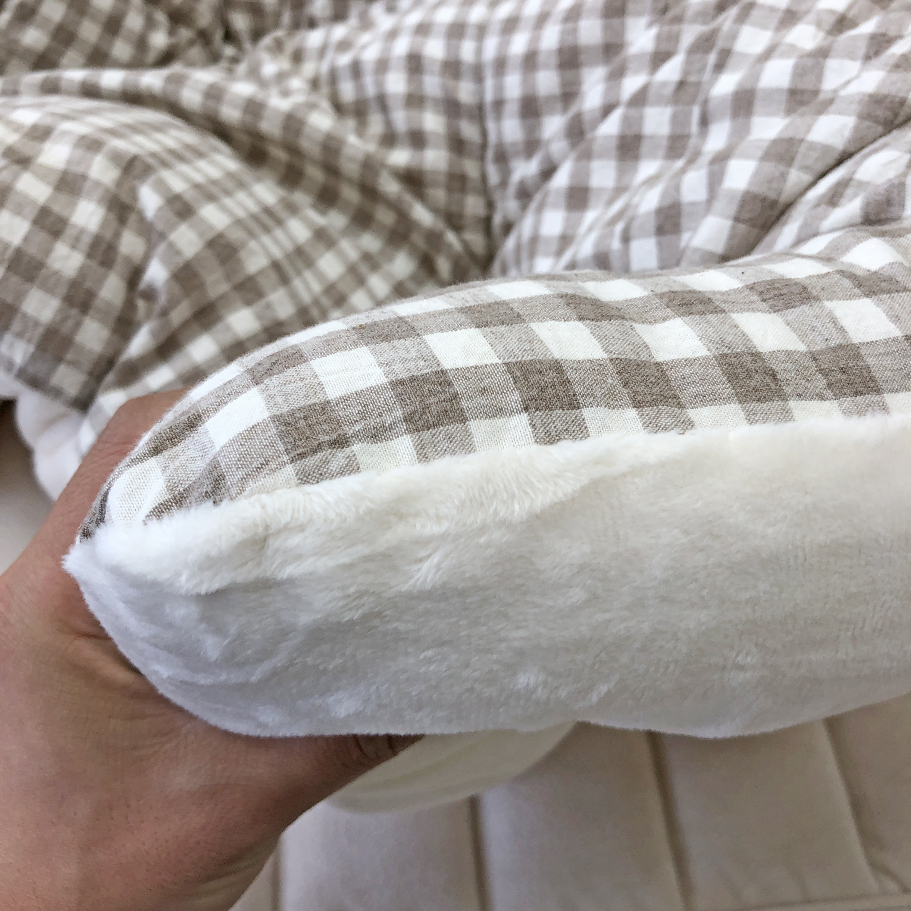 깅엄 체크 워싱 광목천 순면 극세사 겨울 알러지케어 차렵이불 베개세트 SS