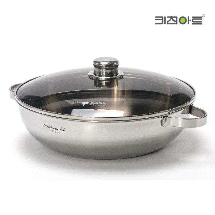 키친아트 프리미엄 스테인레스 통5중 궁중전골 인덕션 전골냄비 32cm - 상품 이미지