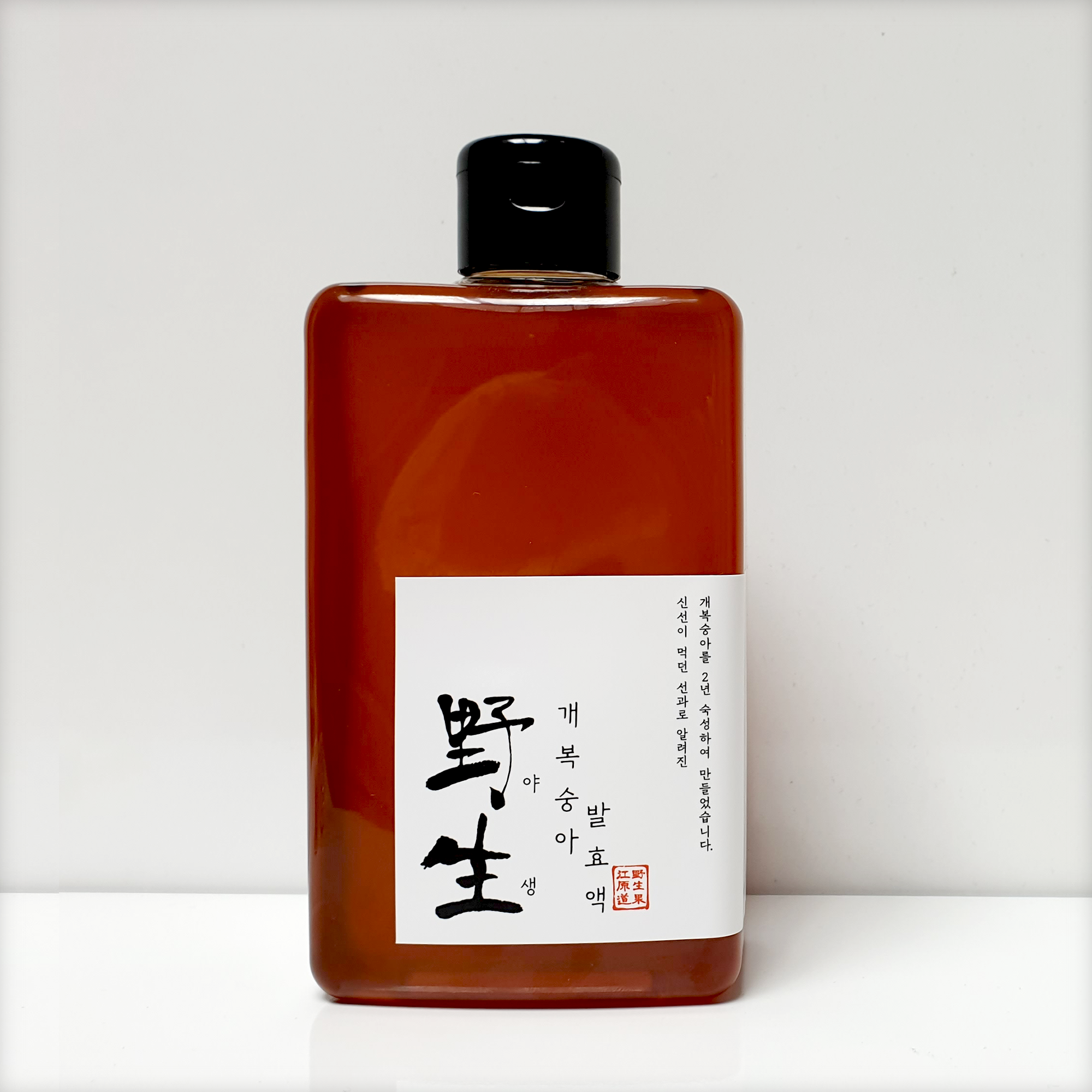 야생 개복숭아 발효액 600ml 산복숭아 액기스 돌복숭아 엑기스 물에 타먹는 진액 선물용 - 메인 이미지