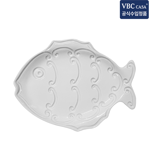 이태리 VBC까사 인칸토 빈티지 수입 접시 / 샐러드접시 26cm, 피쉬 바로크 - 상세 이미지 2