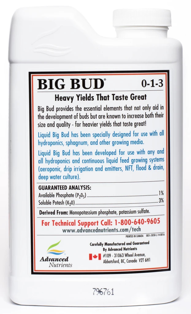 Advanced Nutrients Big Bud 사용 예시 이미지