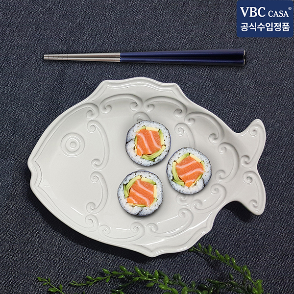이태리 VBC까사 인칸토 빈티지 수입 접시 / 샐러드접시 26cm, 피쉬 바로크 - 상세 이미지 3