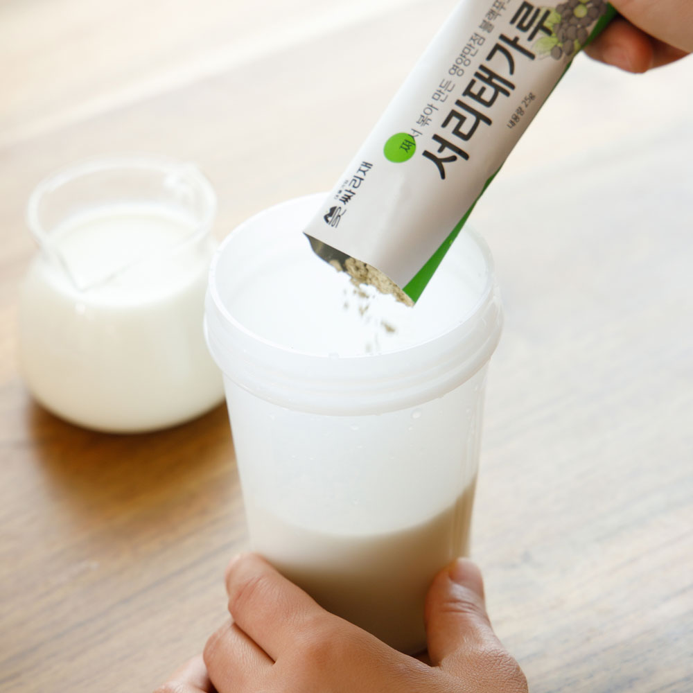 싸리재 간편 스틱 쪄서 만든 검은콩가루, 국산 서리태가루 검정콩 쉐이크 25g, 30개 - 상세 이미지 3