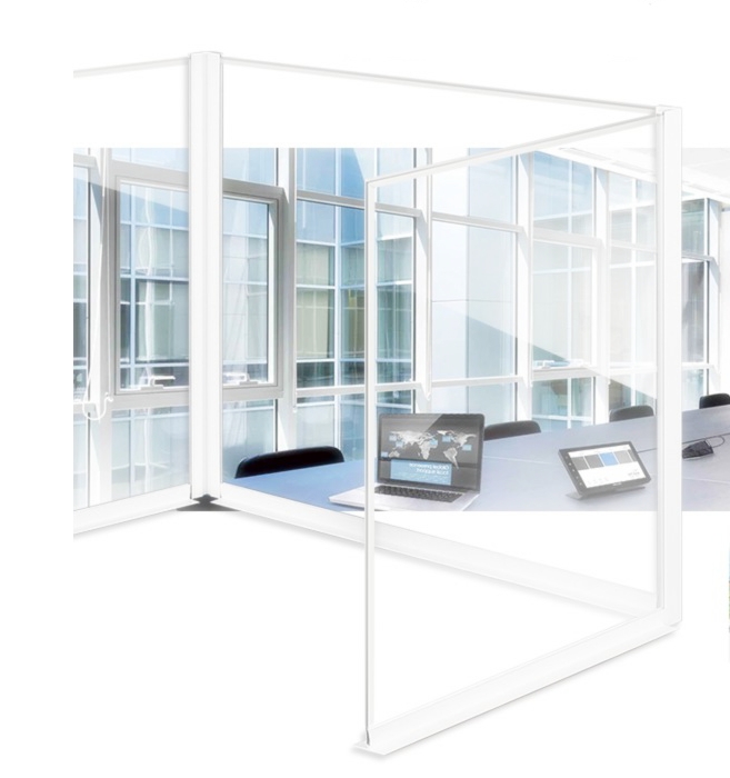 3면 식당 아크릴 칸막이 코로나 투명 가림막 테이블 도서관 독서실 카페 책상 파티션 60