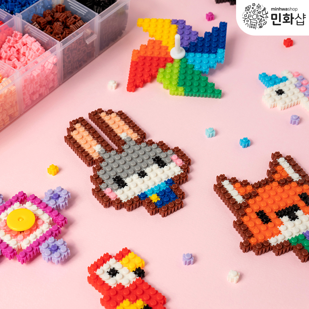디폼블럭 도안세트 미니블럭 (2.5kg 특대용량) 3800pcs UDPPT0041 : 민화샵