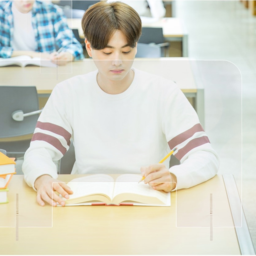 비말방지 책상 투명 아크릴 가림막 식당 테이블 칸막이 학교 은행 도서관 사무실 카페 450