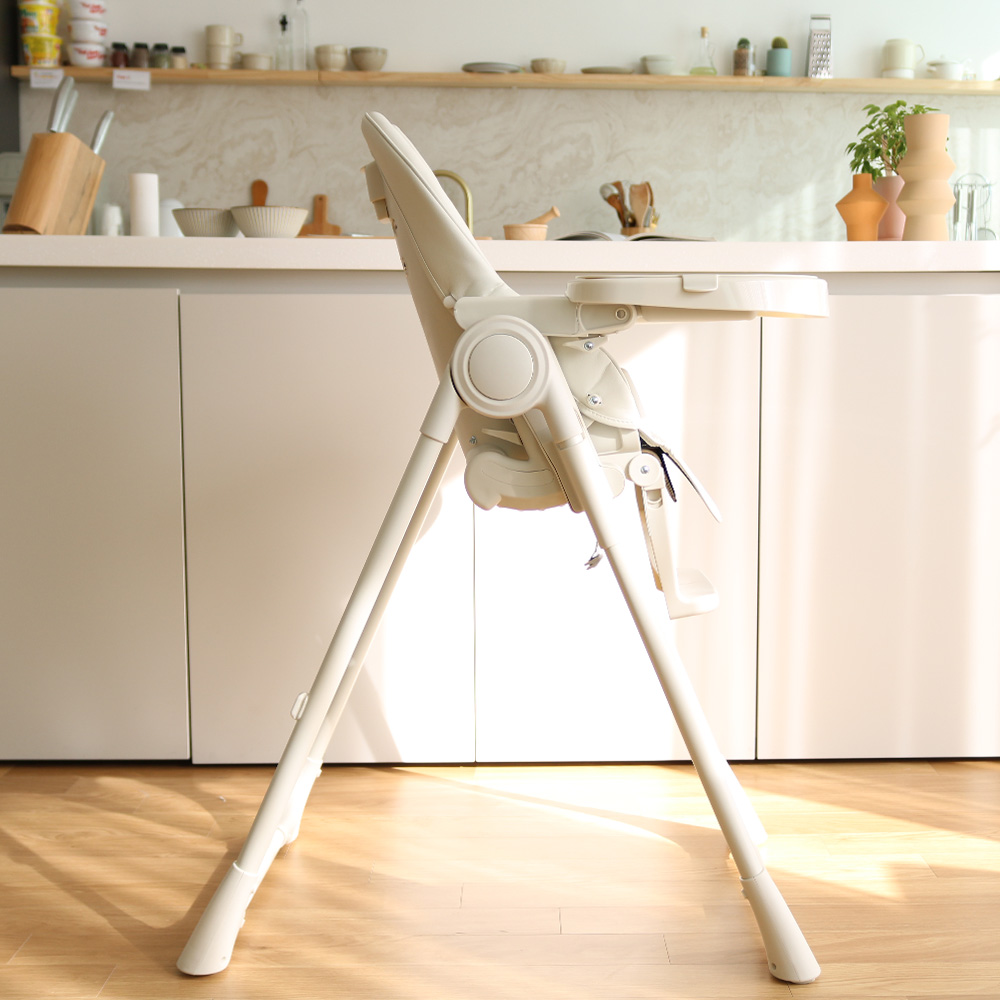 아가드 아이슬라이드 유아 하이체어 베이지 국민 아기 식탁의자 이유식