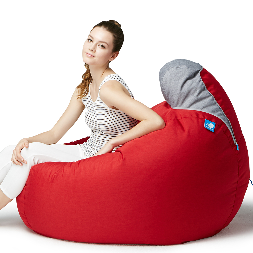 [리퍼브] 폴리몰리 빈백소파 1인용 대형 104K 좌식 수유 쇼파 쿠션 (풋스툴 별도)