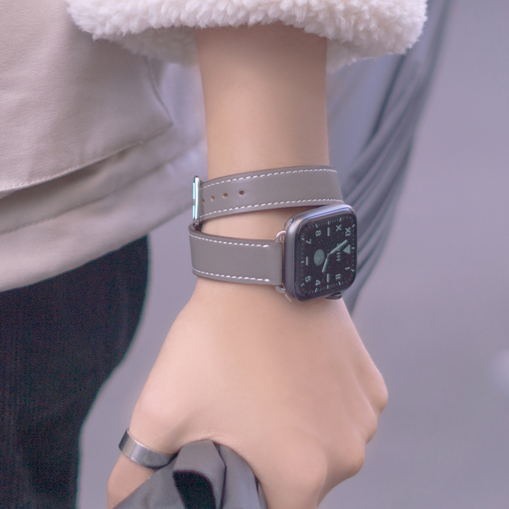 애플워치 천연 가죽 레더 나파 싱글 투어 밴드 스트랩 시계 줄 10 울트라 호환 - 상세 이미지 4