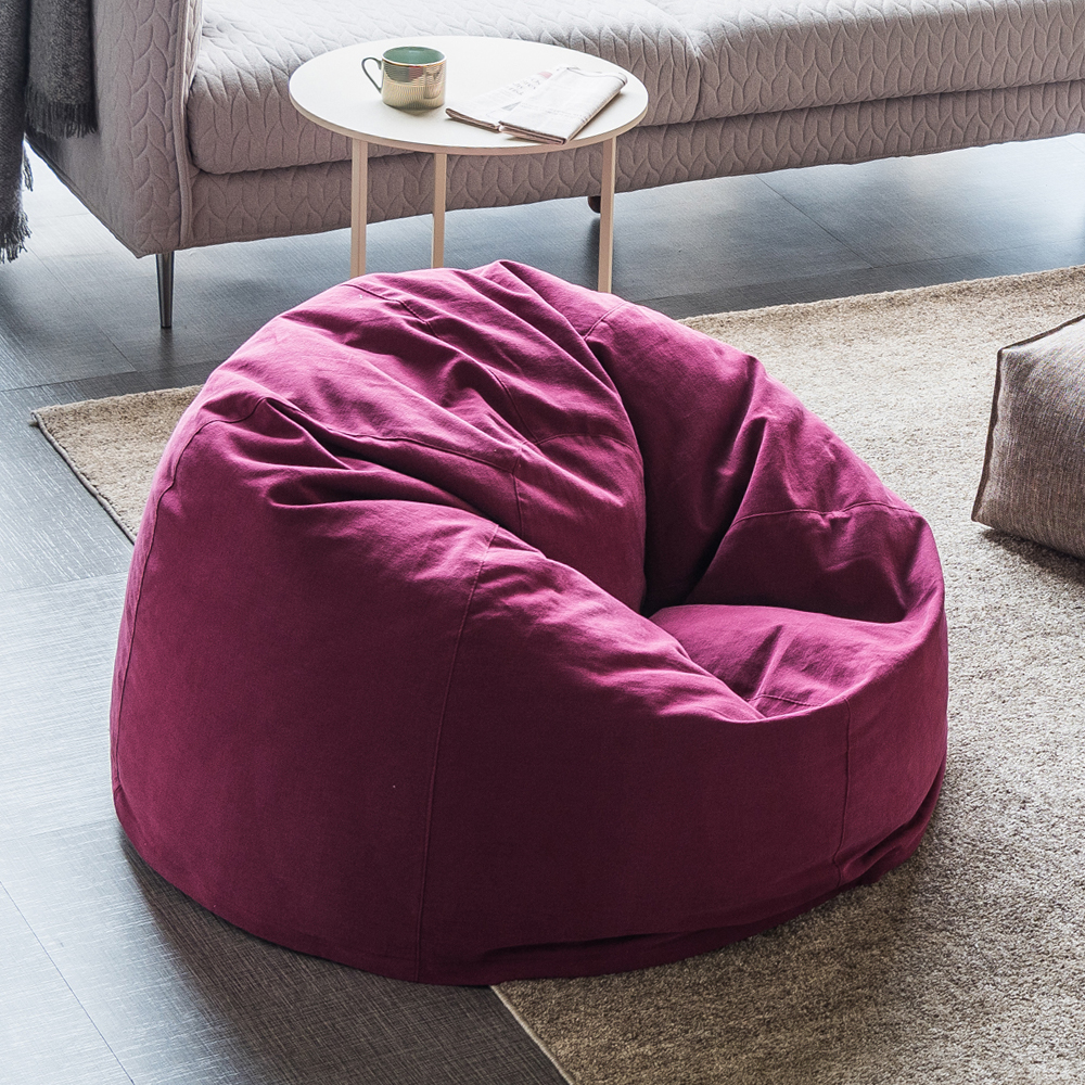 폴리몰리 904C 코튼 1인용 빈백 소파 순면 수유 의자, 라임 (메시속커버)