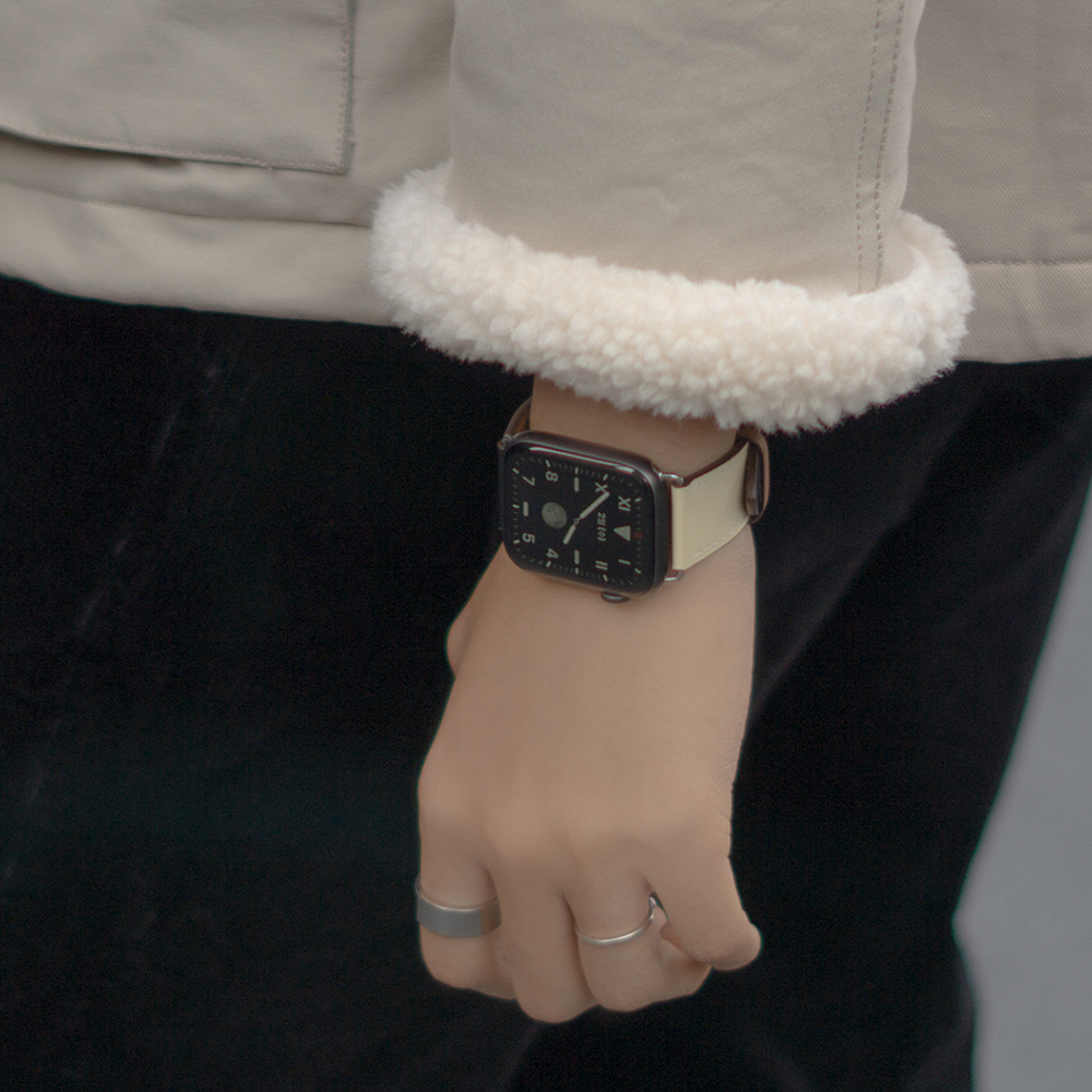 애플워치 천연 가죽 레더 나파 싱글 투어 밴드 스트랩 시계 줄 10 울트라 호환 - 상세 이미지 5