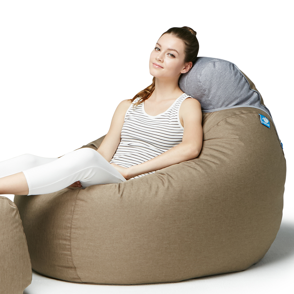 [리퍼브] 폴리몰리 빈백소파 1인용 대형 104K 좌식 수유 쇼파 쿠션 (풋스툴 별도)