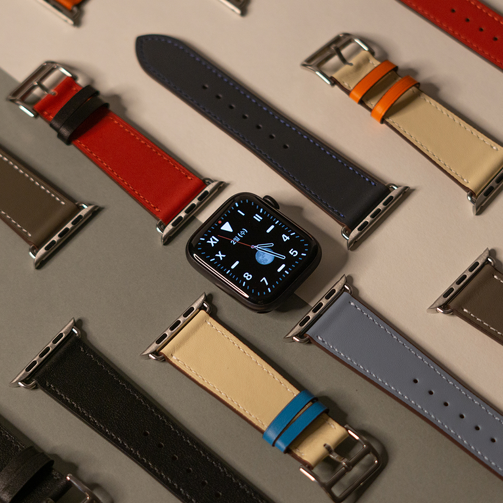 애플워치 천연 가죽 레더 나파 싱글 투어 밴드 스트랩 시계 줄 10 울트라 호환 - 상세 이미지 2