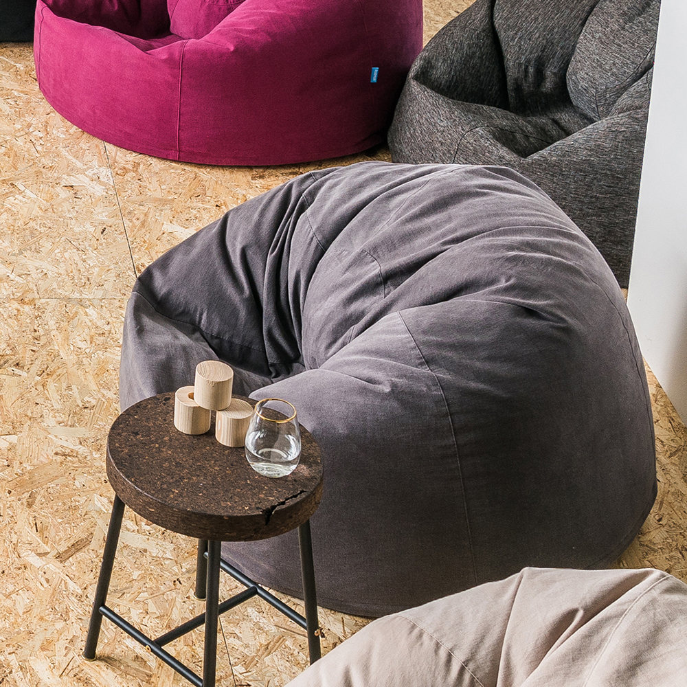 폴리몰리 904C 코튼 1인용 빈백 소파 순면 수유 의자, 라임 (메시속커버)