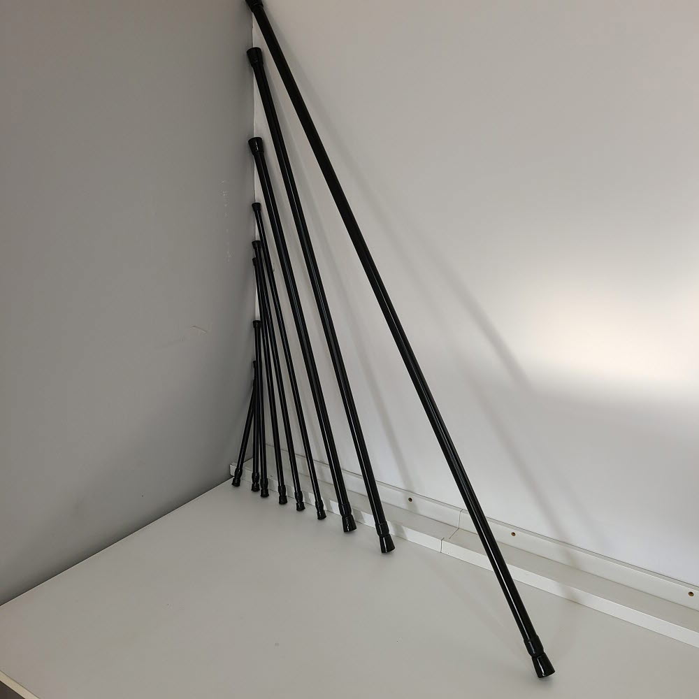 무타공 압축봉 40~70cm 화이트 커튼봉·옷장정리·틈새활용