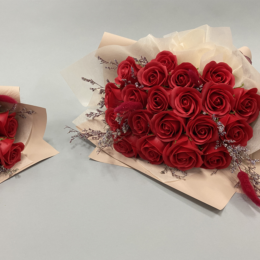 빨간 장미 비누꽃다발 여자친구 생일선물 기념일 부모님생신 졸업꽃다발 학예회 꽃선물 - 상세 이미지 4