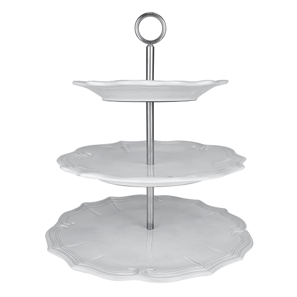 이태리 VBC까사 인칸토 빈티지 수입 접시 / 케이크스탠드 32cm, 3단 바로크 - 메인 이미지