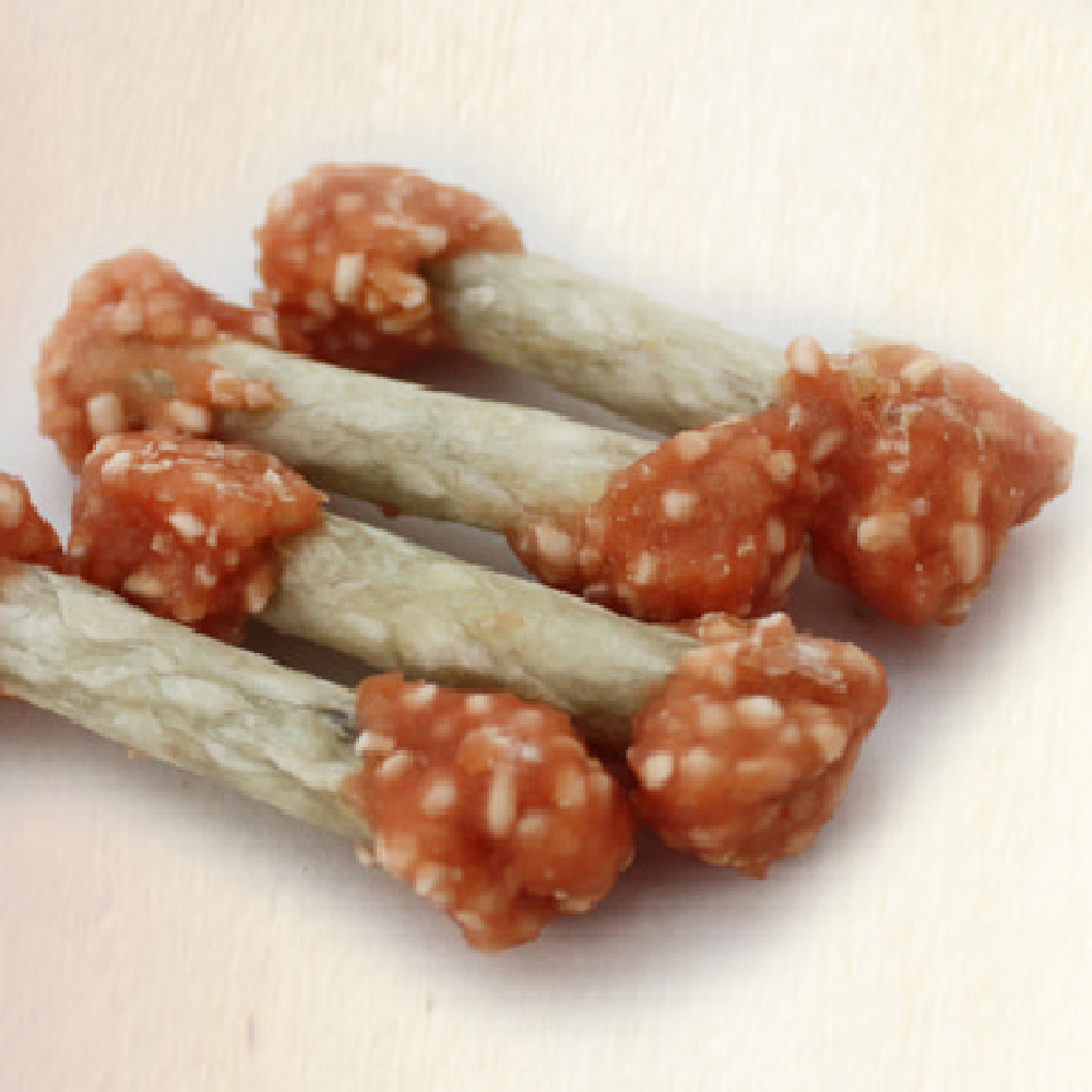 대용량 강아지 사사미 간식 헬로도기 리얼 훈제 닭고기 라이스 덤벨, 300g, 1개 - 상세 이미지 3