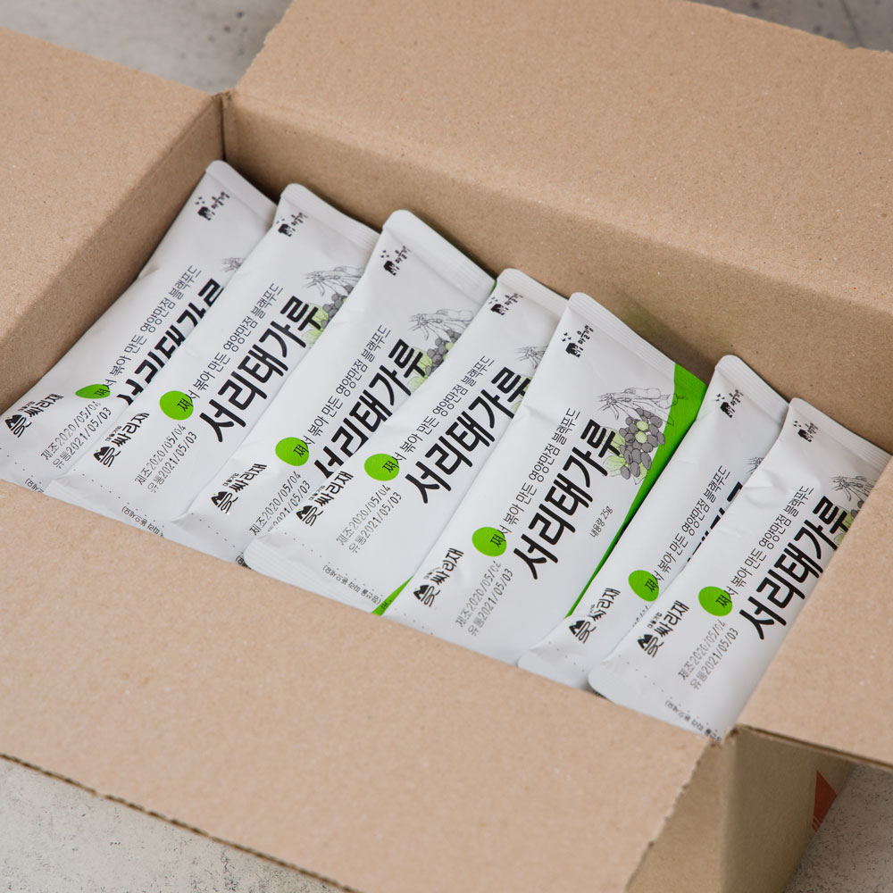 싸리재 간편 스틱 쪄서 만든 검은콩가루, 국산 서리태가루 검정콩 쉐이크 25g, 30개 - 상세 이미지 2