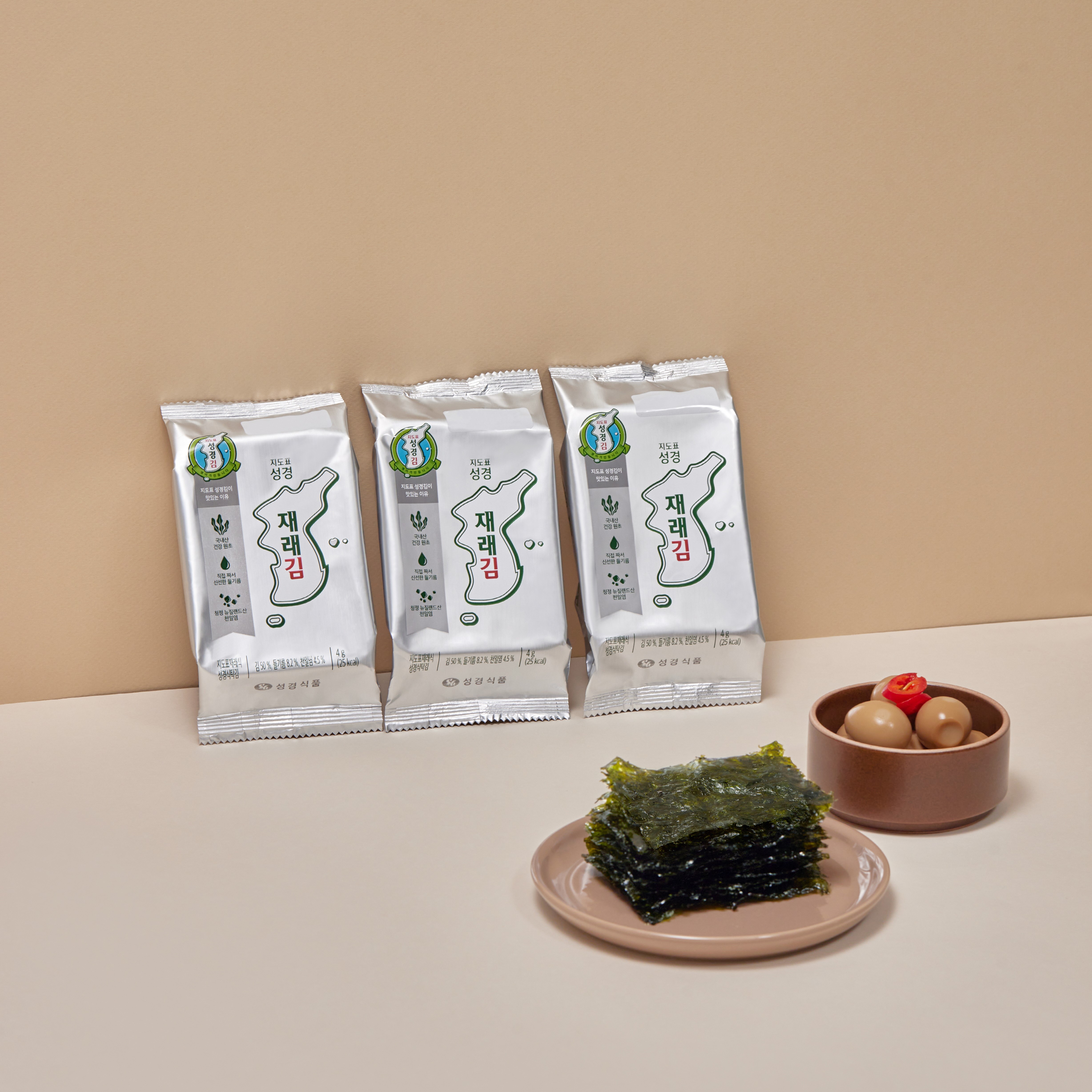 [성경김본사] 재래 도시락김 4g 12봉 x 4개 총 48봉 - 식탁김, 재래김