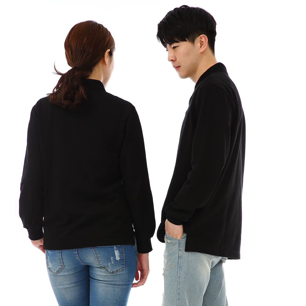 20수pk검정 긴팔티셔츠(추동용) 업소 식당카페 로고제작 단체 프랜차이즈 홀서빙복 - 상세 이미지 4