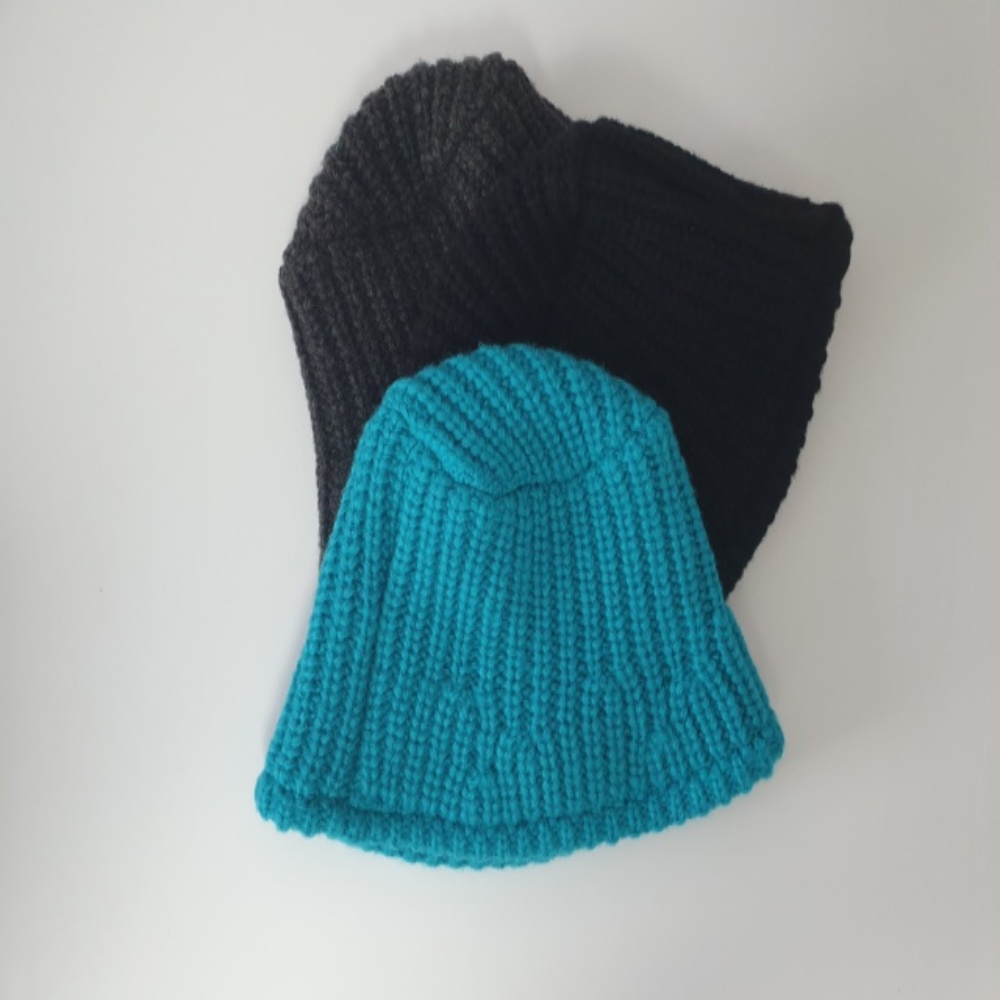 여성 니트모자 겨울 뜨개 동백이 털 산책 남자 여자 대두 벙거지 모자 버킷햇