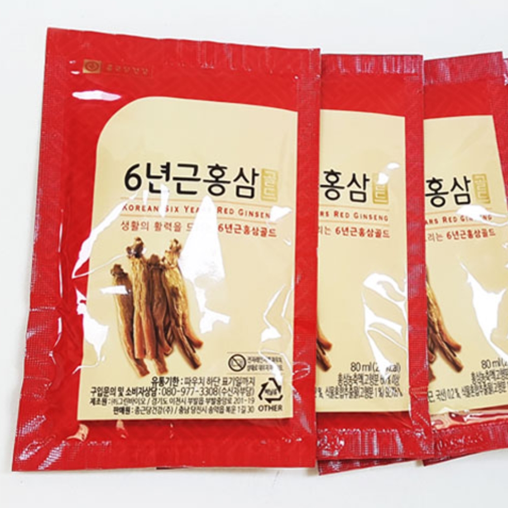 종근당 건강 6년근 홍삼 골드 80ml 60포 엑기스 효능 액기스 원액 부모님 선물 세트 - 상세 이미지 3