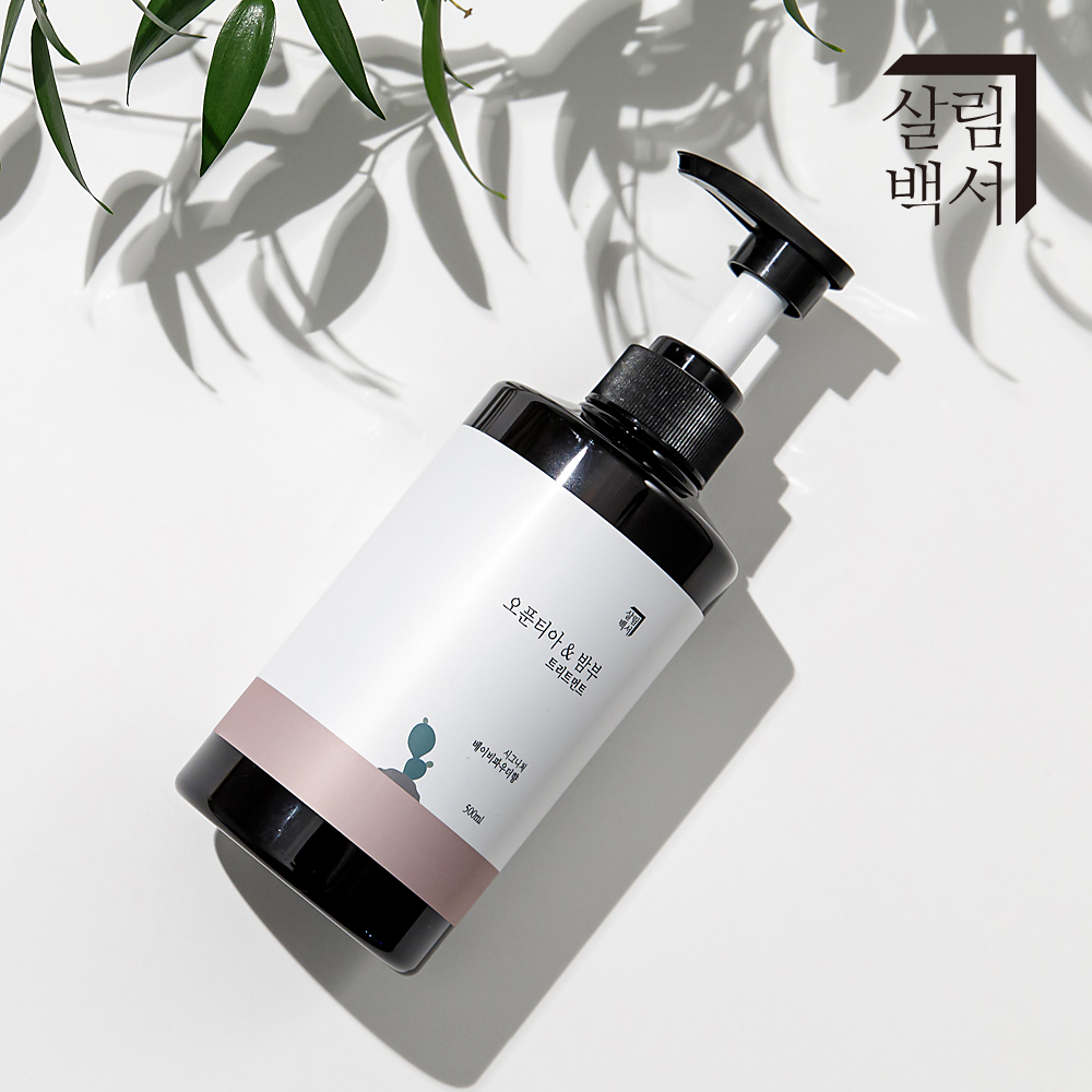1+1 살림백서 오푼티아&밤부 헤어 트리트먼트 500ml 약산성 단백질 베이비파우더향