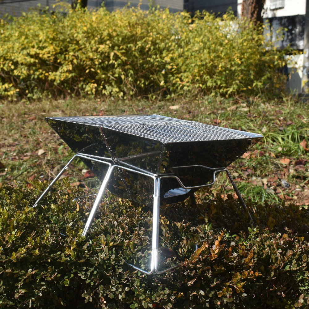 스테인레스 접이식 화로대 A형 바비큐 캠핑그릴 직화 야외용그릴 bbq 미니화로대
