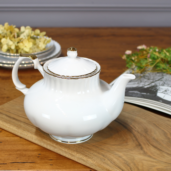 치미엘루프 이보나심플 골드 도자기티포트 수입티팟