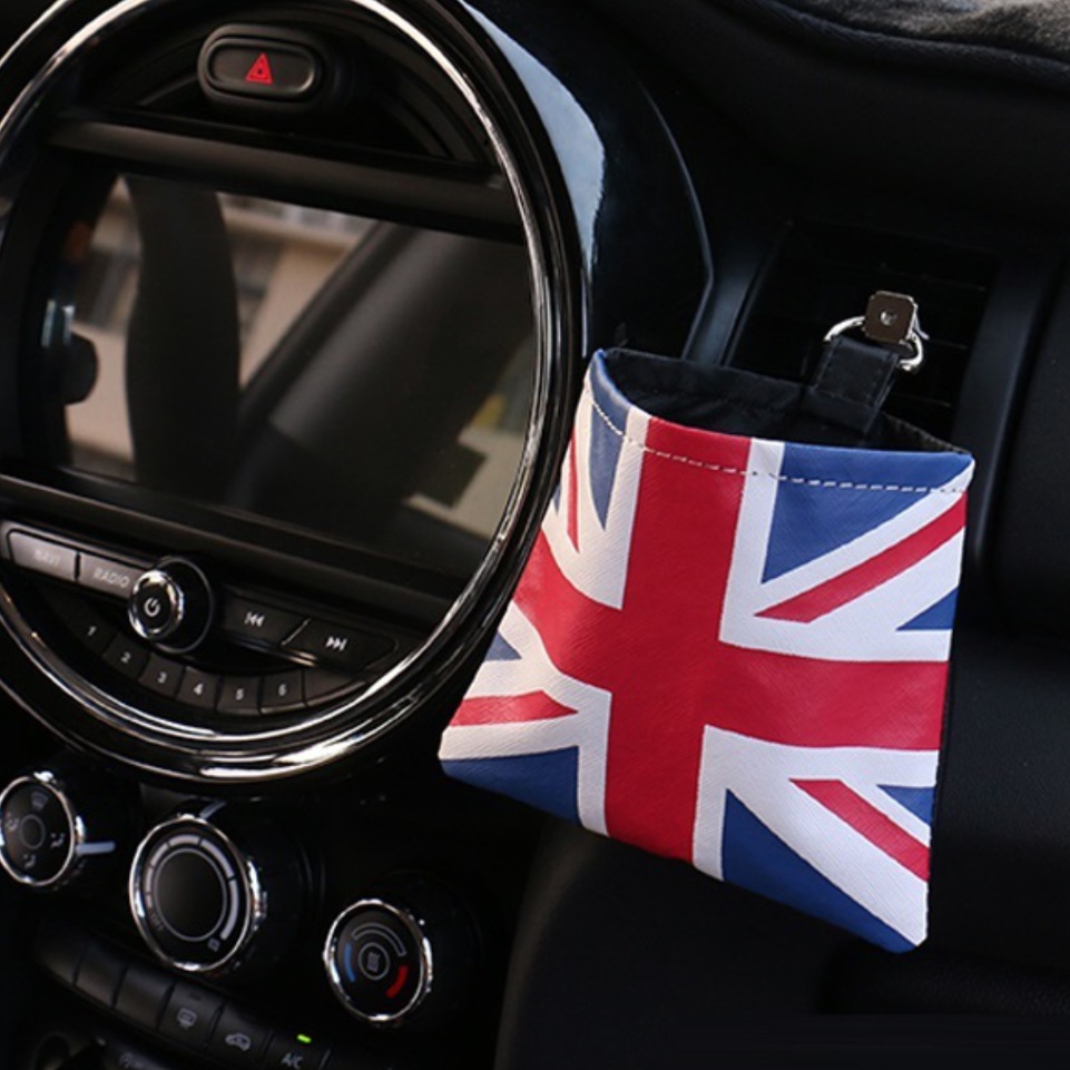유니언 잭 송풍구 거치형 스마트폰 포켓 주머니 액세서리 수납함