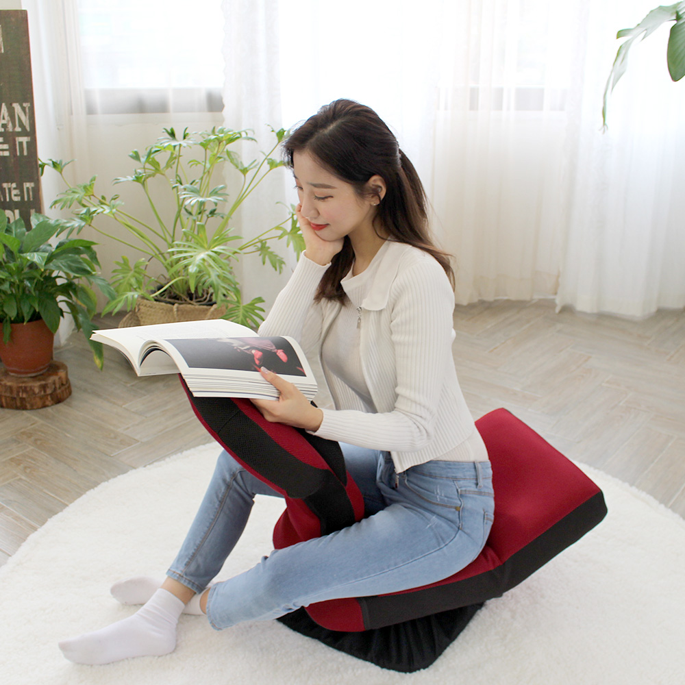 히다마리 허리편한 등받이 게이밍 좌식의자 레드유