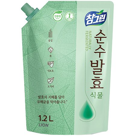 LO 참그린 순수발효 식물 주방세제 리필 1.2L (8683) - 상품 이미지