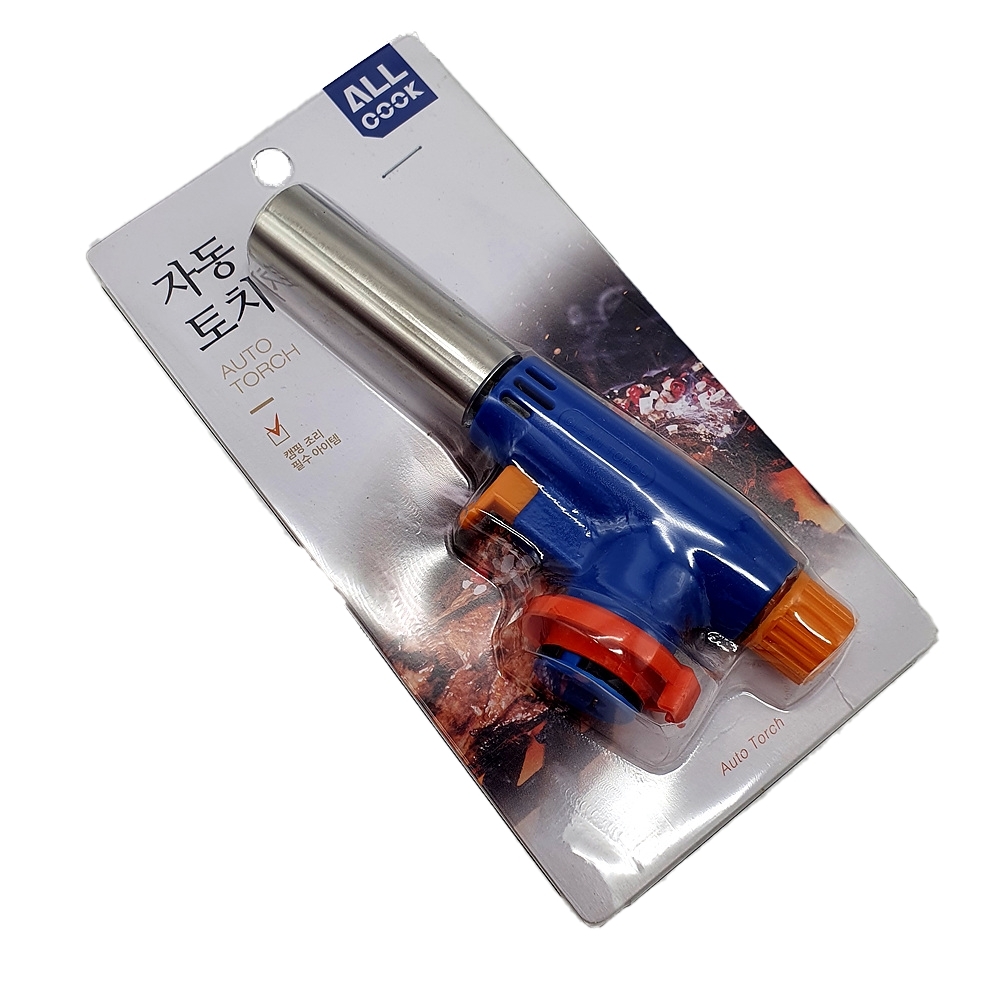 우주캠핑 자동점화 토치 부탄가스 캠핑용 숯 장작 점화