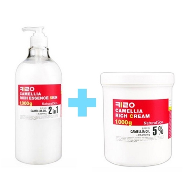 내추럴수 키로 카멜리아 리치 1kg 기초 2종 세트 [에센스스킨+크림] 2kg - 상품 이미지